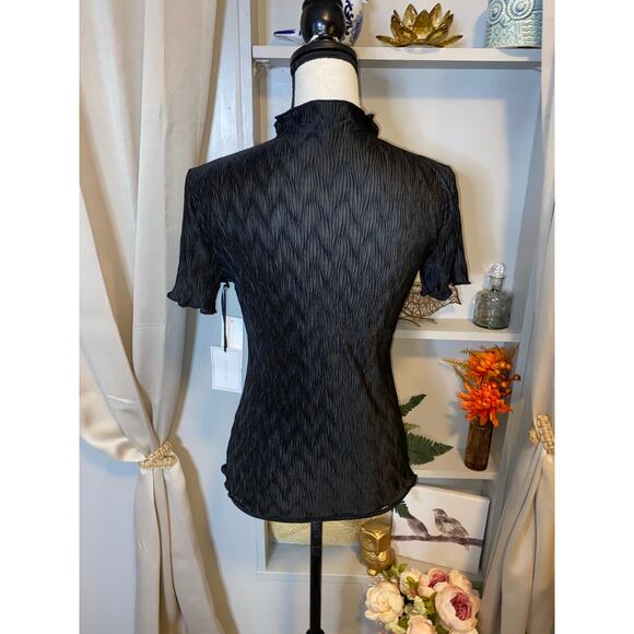 NWT 1. State $59 Floral Bouquet Color 060 Rich Black size Small Blouse Top - Picture 6 of 12